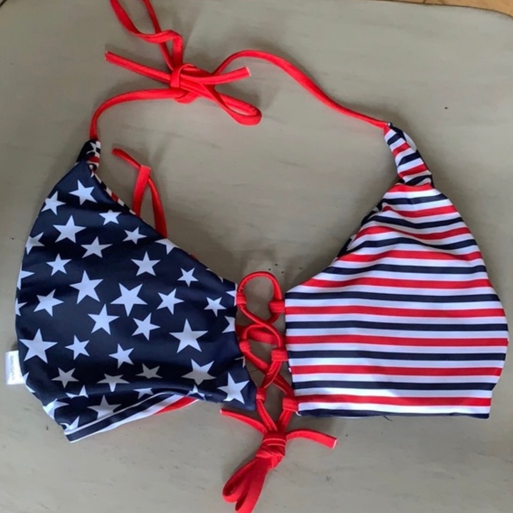 NEW! Reversible 4th of July America Bikini Top